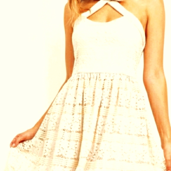 Embroidered floral lace fit and flare mini - Picture 12 of 16